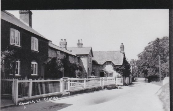 Black and white photograph of Church Cottages, Church Street, Ropley