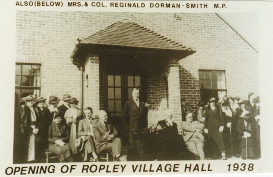 Opening of Ropley Village Hall, Vicarage Lane. 1938
