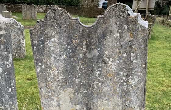 Photograph of the gravestone of Sarah and Nicholas Lacy