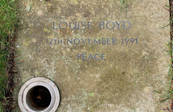 Memorial stone for Louise Boyd