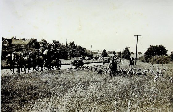 1953 Re-enactment of Red Rover Horse Drawn Stage Coach Service - Photograph